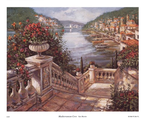 Framed Mediterranean Cove Print