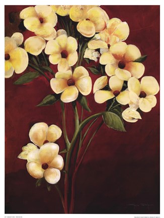 Framed Bouquet in Red I Print