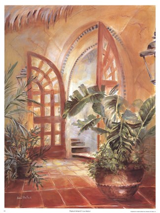 Framed Tropical Atrium II Print