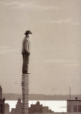 Framed Book Tower Print