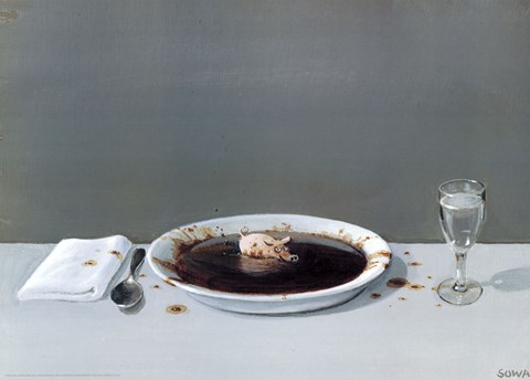 Framed Pig in Soup Print