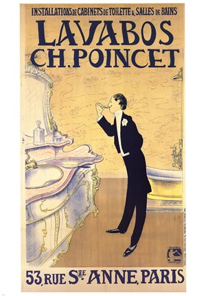 Framed Lavabos Ch. Poincet Print