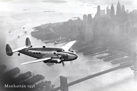 Framed Manhattan 1938 Print