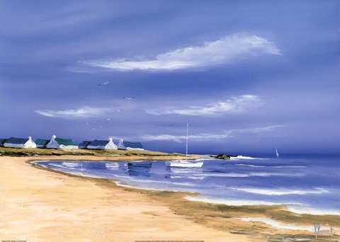 Framed Hameau Au Bord De La Baie Print