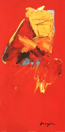 Framed Triptyque Rouge III Print