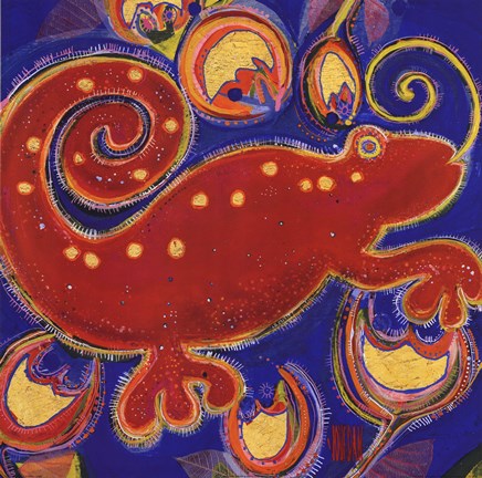 Framed Cameleon Rouge Print