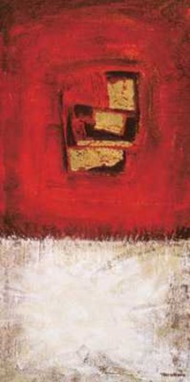 Framed Harmony in Red I Print