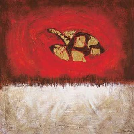 Framed Harmony in Red II Print