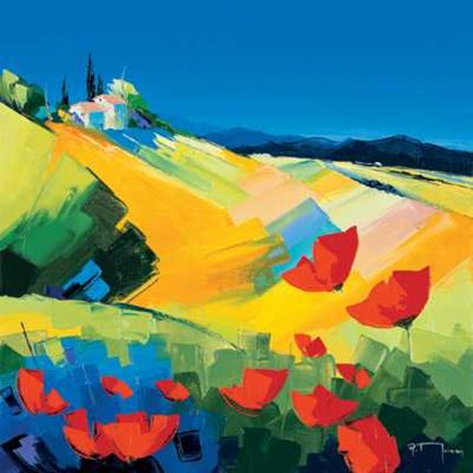 Framed Les Coquelicots De Sault Print