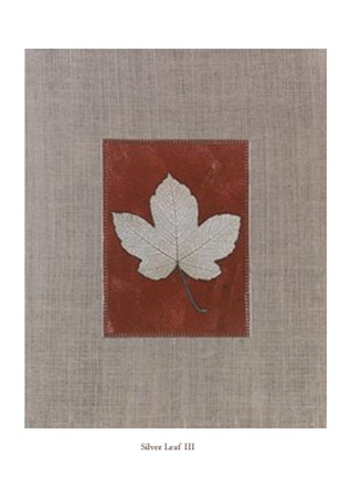 Framed Silver Leaf III Print