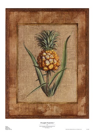 Framed Pineapple Hospitality I Print