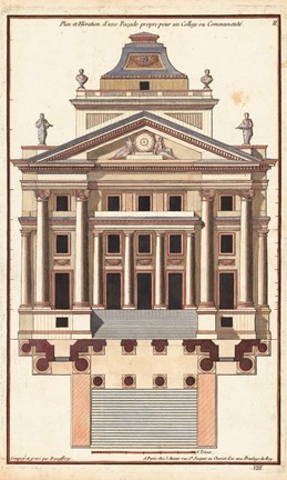 Framed Palladio Facade I Print