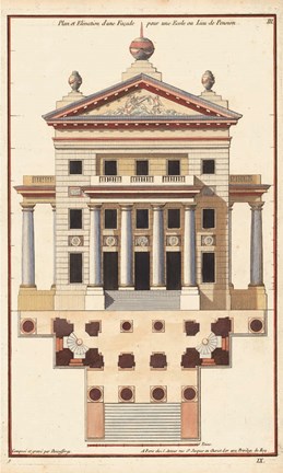 Framed Palladio Facade II Print