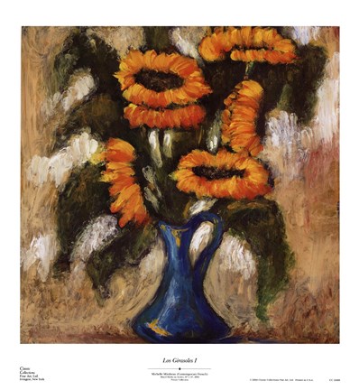 Framed Los Girasoles I Print