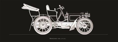 Framed Mercedes, 1900 Print