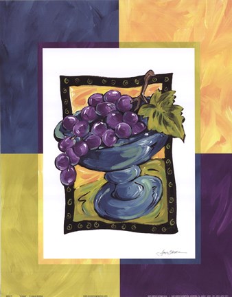 Framed Grapes Print