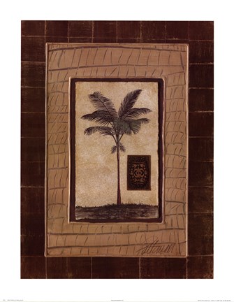 Framed Safari Palm II Print