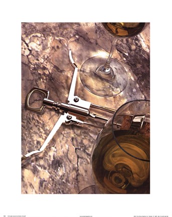 Framed White Wine I Print