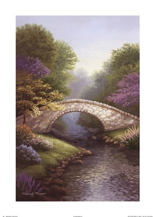 Framed Springtime Bridge Print