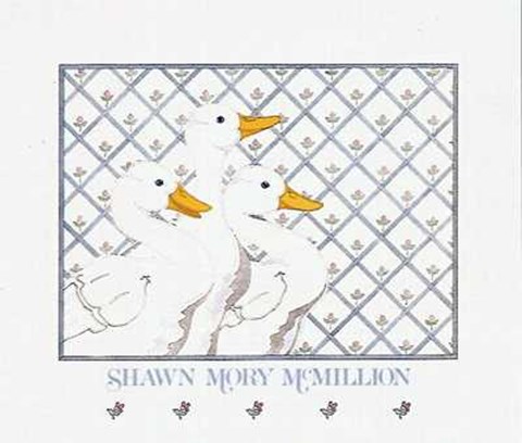 Framed Country Ducks Trio Print