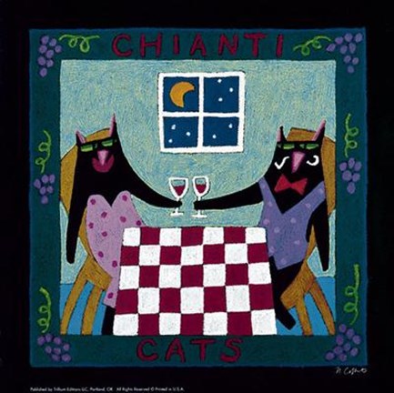Framed Chianti Cats Print