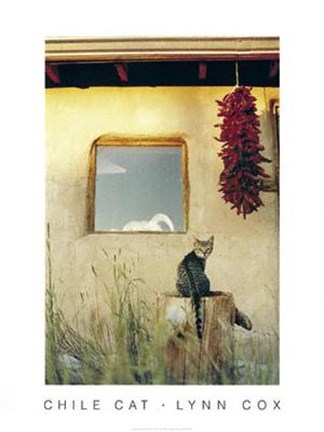 Framed Chili Cat Print