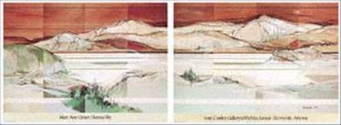 Framed Sienna Sky (hand-signed) (two separate prints) Print