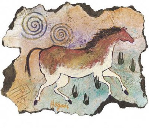 Framed Ancient Horse (S) Print