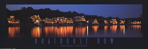 Framed Philadelphia, Boathouse Row, Orange Print