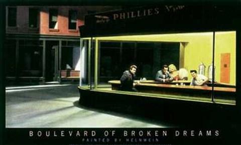 Framed Nighthawks Print