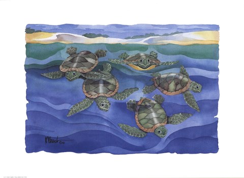 Framed First Swim Print