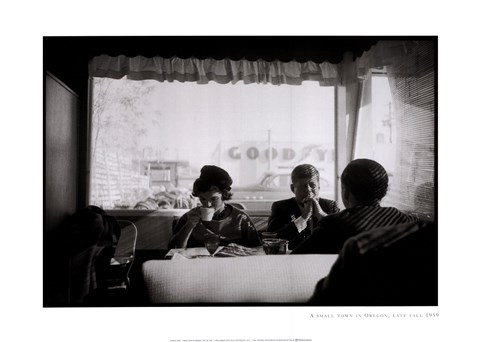 Framed Small Town in Oregon Late Fall 1959 Print