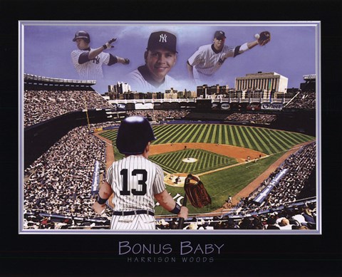Framed Bonus Baby - Alex Rodriguez Print