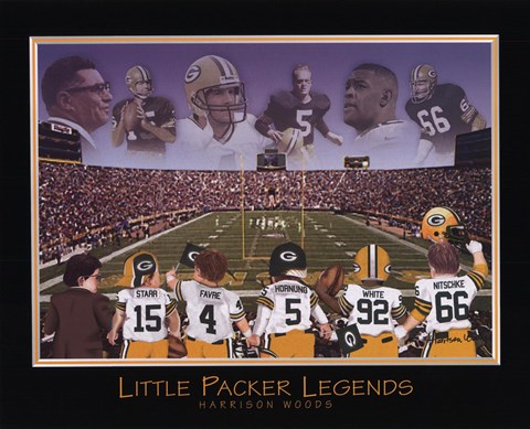 Framed Little Packer Legends Print