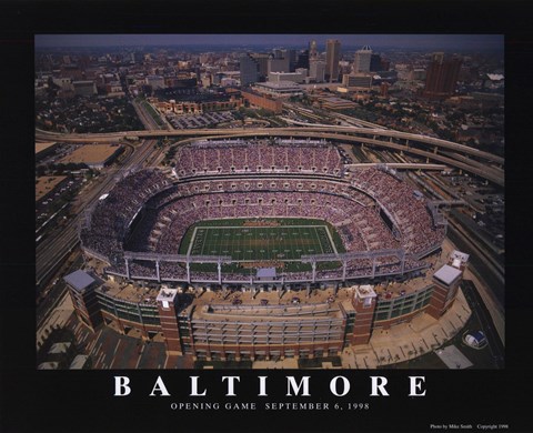 Framed Baltimore - Raven&#39;s Stadium Print