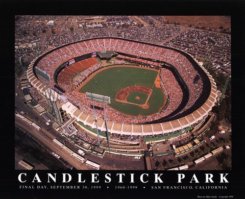 Framed Candlestick Park-Final Day 1999 Print