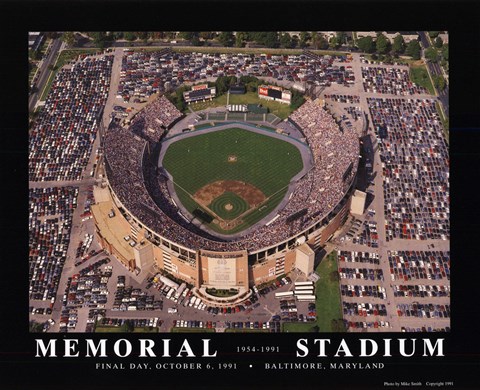 Framed Memorial Stadium - Baltimore, Md Print