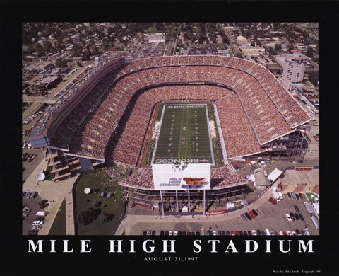 Framed Mile High Stadium - Denver Broncos Print