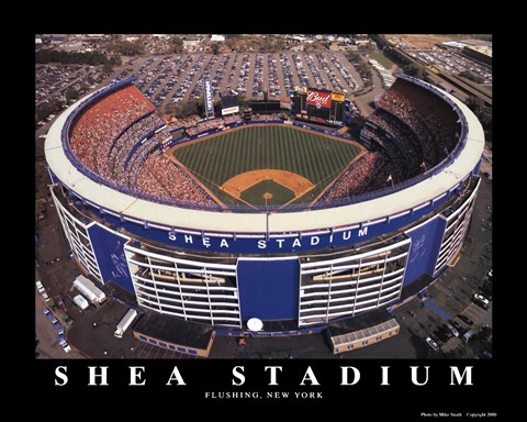 Framed Shea Stadium - Ny Mets - Flushing Print