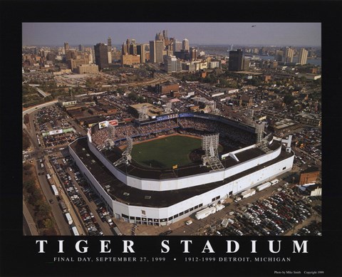 Framed Tiger Stadium - Detroit, Mi Print