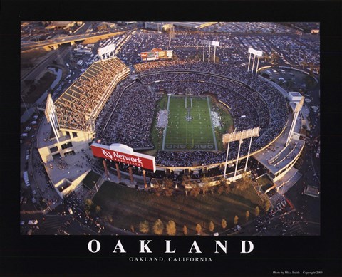 Framed Raiders - Oakland, Ca Print