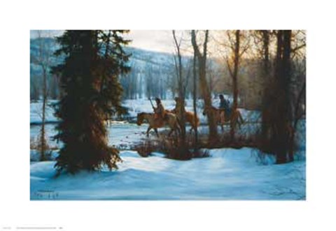 Framed Following the River Print