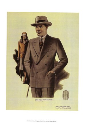 Framed Mens Fashion III Print