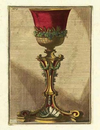 Framed Red Goblet III Print