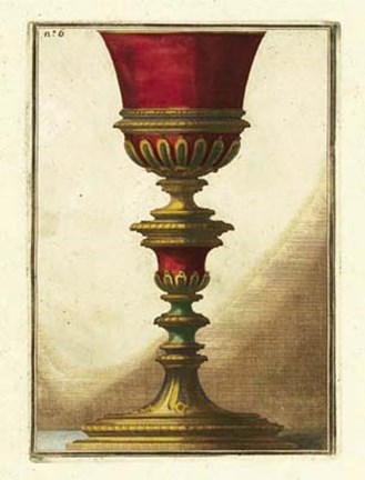 Framed Red Goblet IV Print