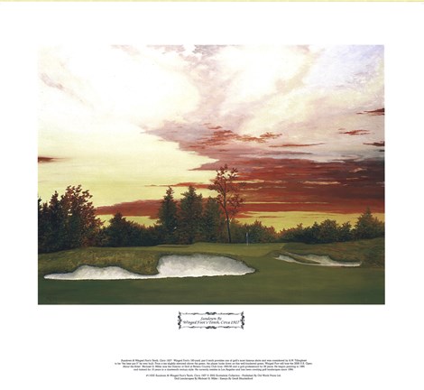 Framed Sundown at Winged Foot's 10th Print
