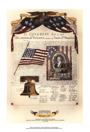 Framed Let Freedom Ring II Print