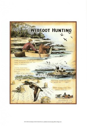 Framed Web Foot Hunting Print