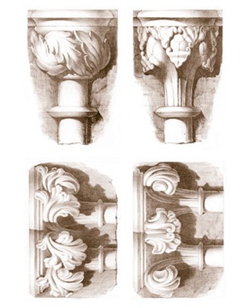 Framed Mini Stone Capitals Print