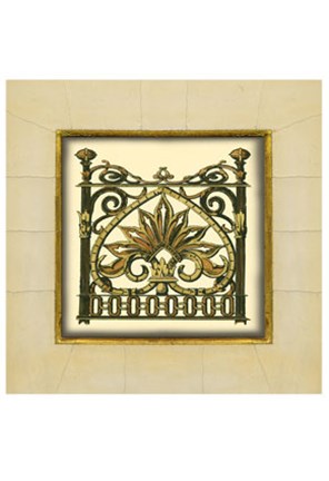 Framed Gate in Gesso II (H) Print